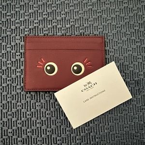 Coach flat card case with glitter flirty eye - Brand new never used